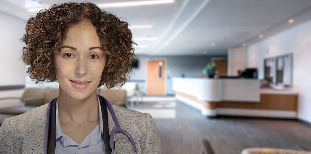 Health Care Professional standing in modern clinic